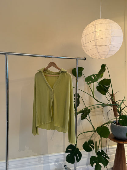 VINTAGE CHARTREUSE RIBBED TOP
