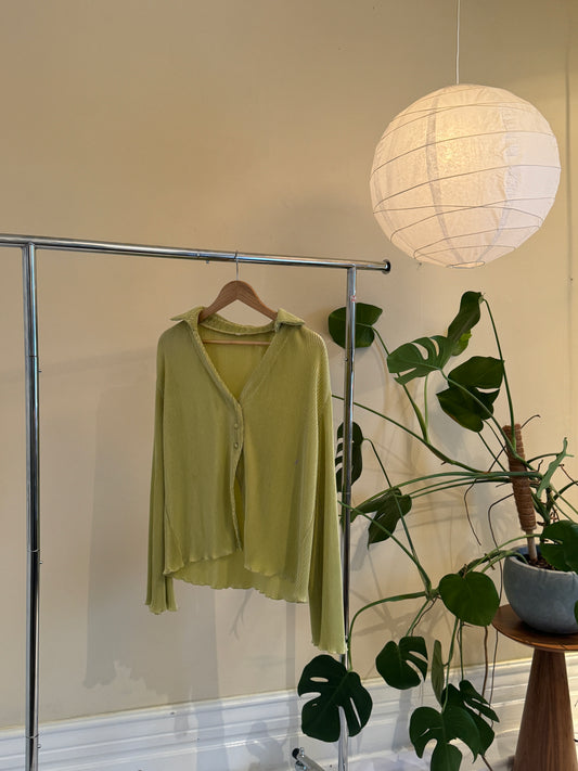 VINTAGE CHARTREUSE RIBBED TOP